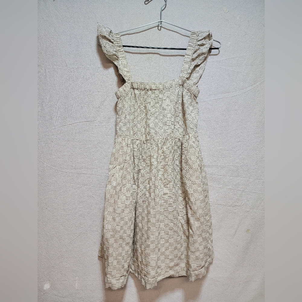Madewell Cream Ruffled Tiered Sundress